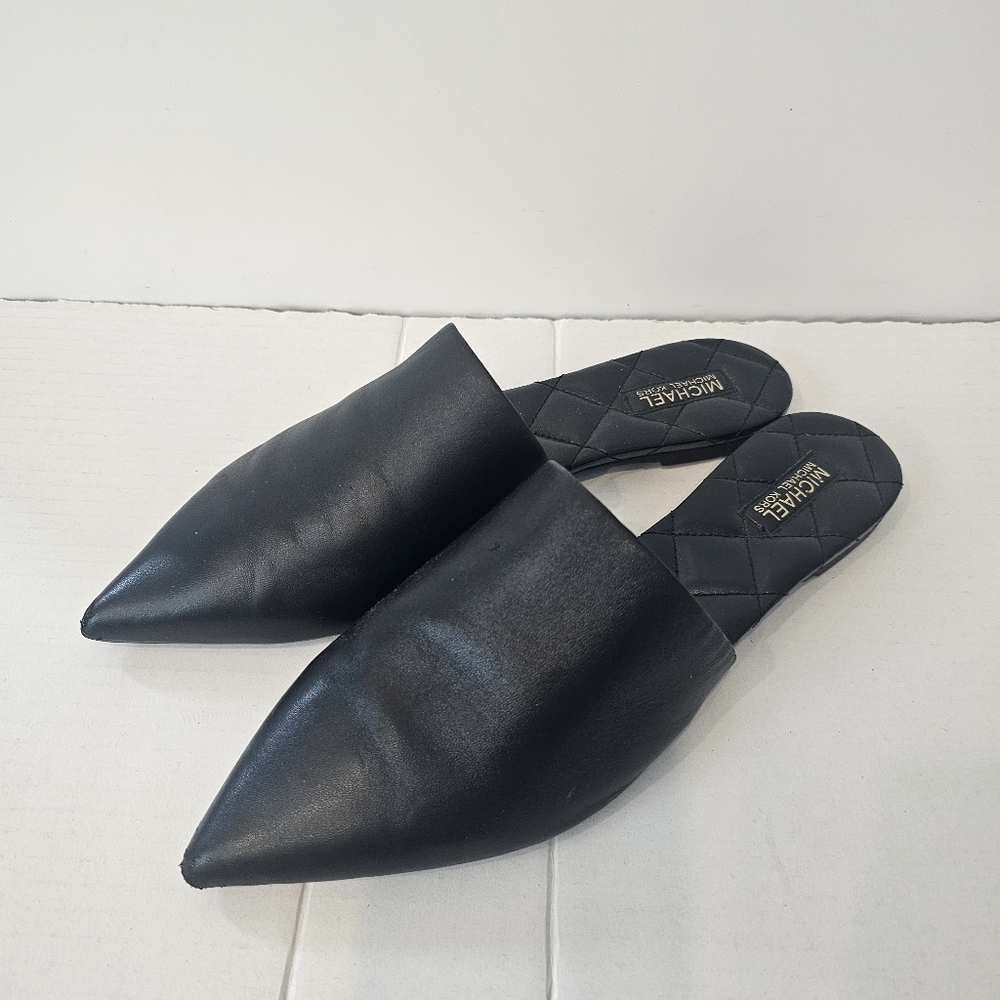 Michael Kors Renee Flex  Black Women's Mules Size 8.5 M All Leather